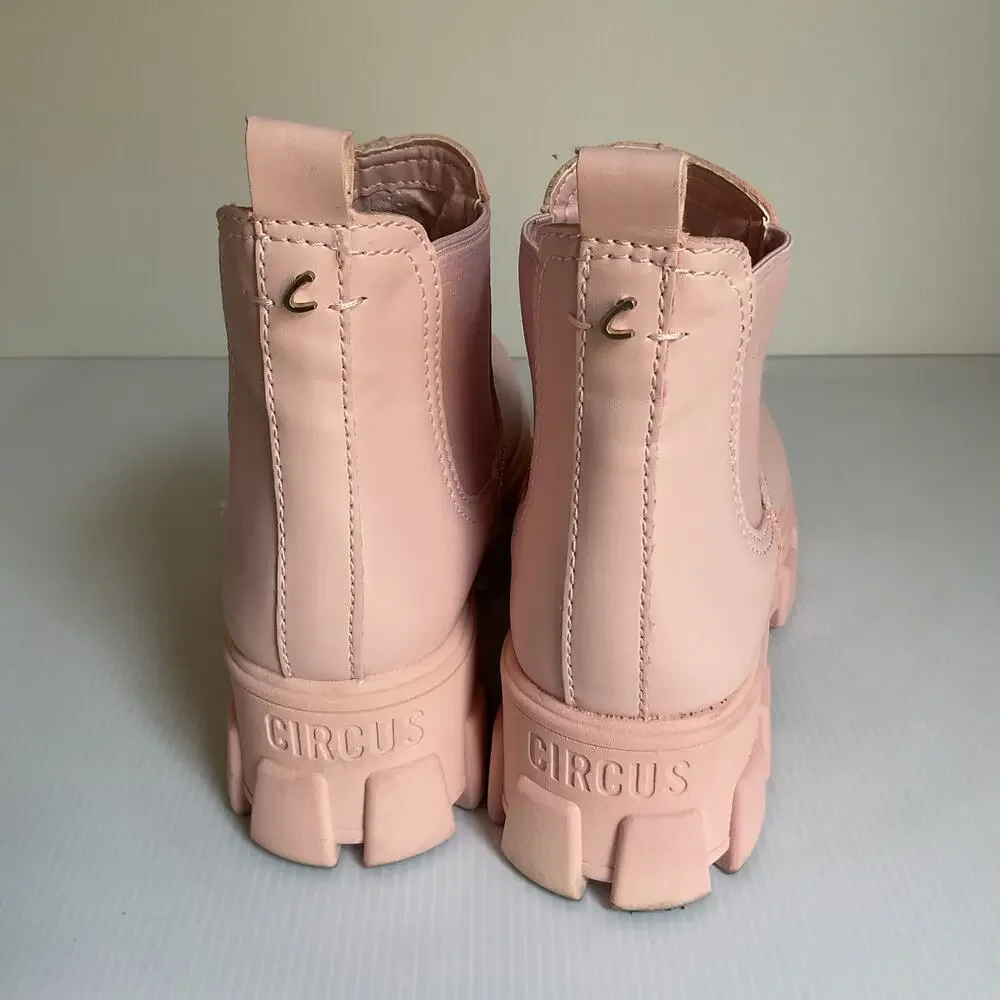 Circus NY Pink Platform Chelsea Boots Women’s 6.5 Chunky Sole Ankle